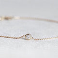 14k Gold filled Bracelet w/cz pendant