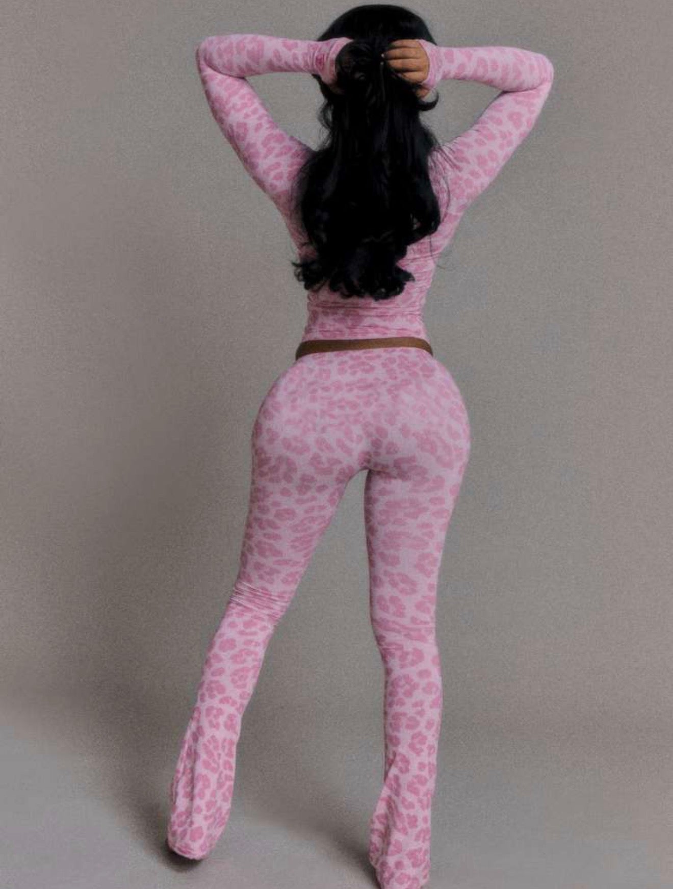 Pink Leopard Lounge Set